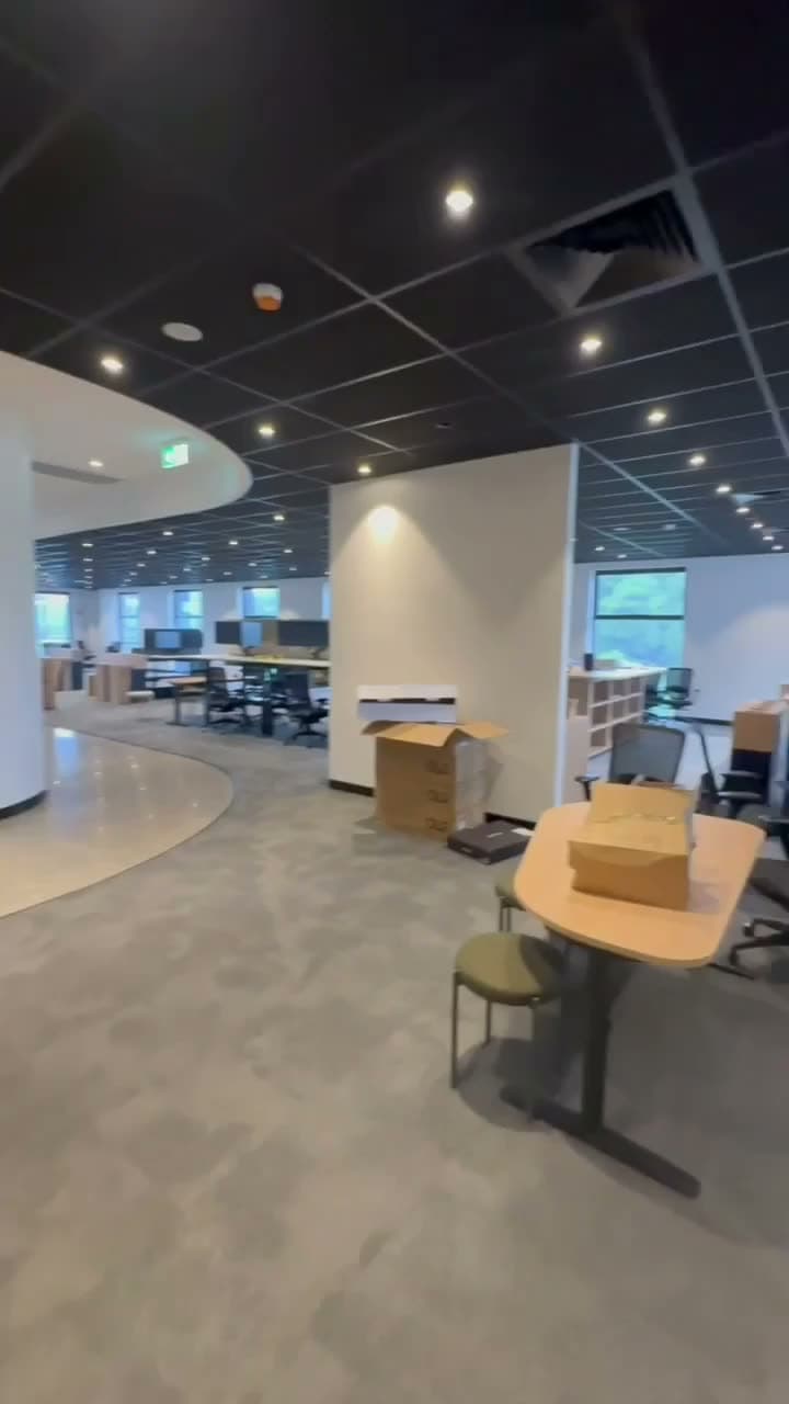 Walkthrough of a completed multi-level office fit-out